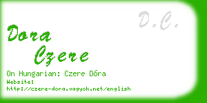 dora czere business card